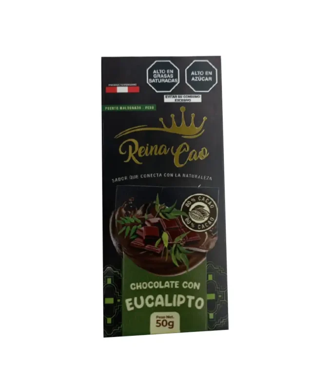 Chocolte con eucalipto Reina Cao 80% Cacao